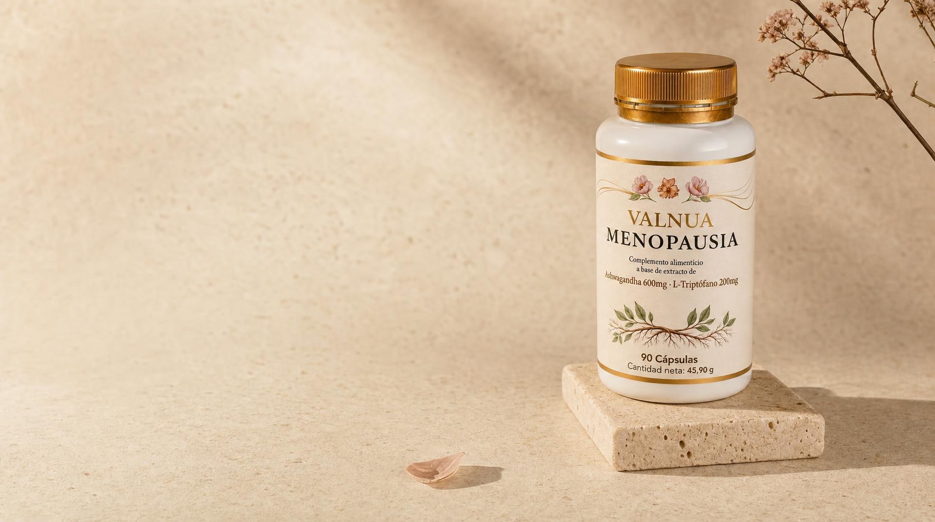 VALNUA Menopausia sobre piedra travertino